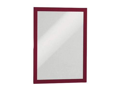 Moldura porta anuncios durable magnetico din a4 dorso adesivo removivel cor vermelho pack de 2 unidades , Durable , 78349 , 4005546405186